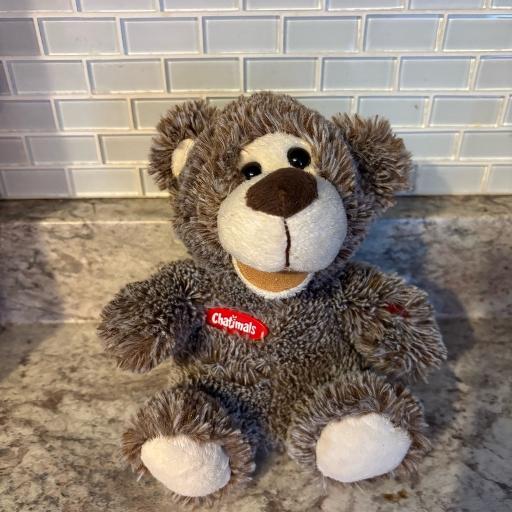 Chatimals talking bear by Dragon-i, 8" interactive toy working